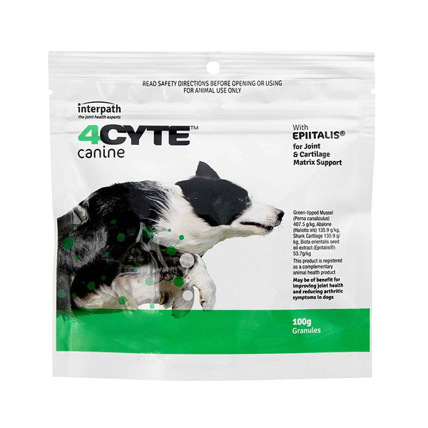 4CYTE Canine 犬用青口素關節保健品100g - PetDogHK 獸醫寵物用品網店